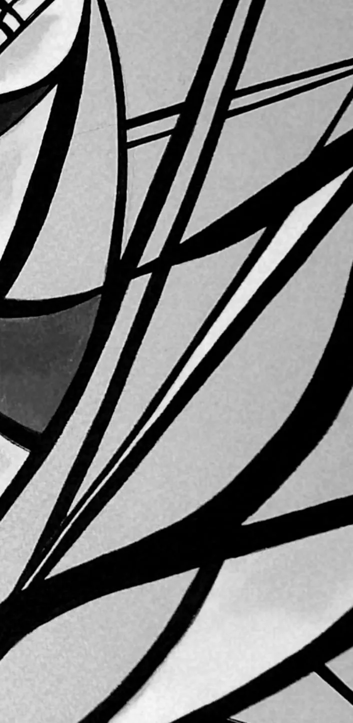 Tall monochrome ink study